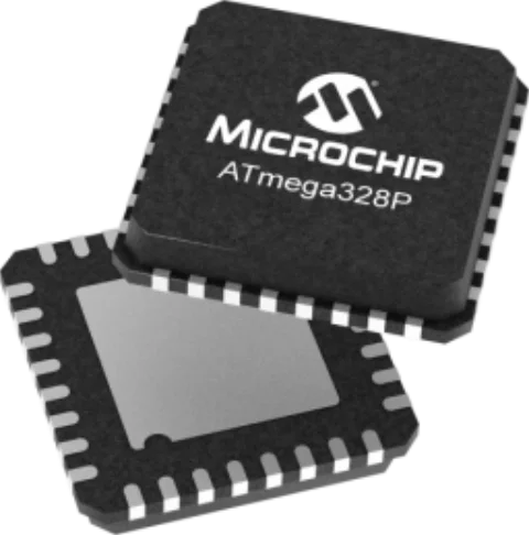 Image of an ATmega328p microcontroller
