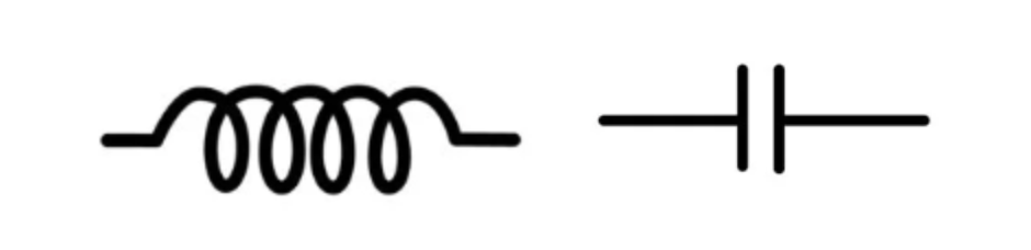 Inductor and capacitor symbols